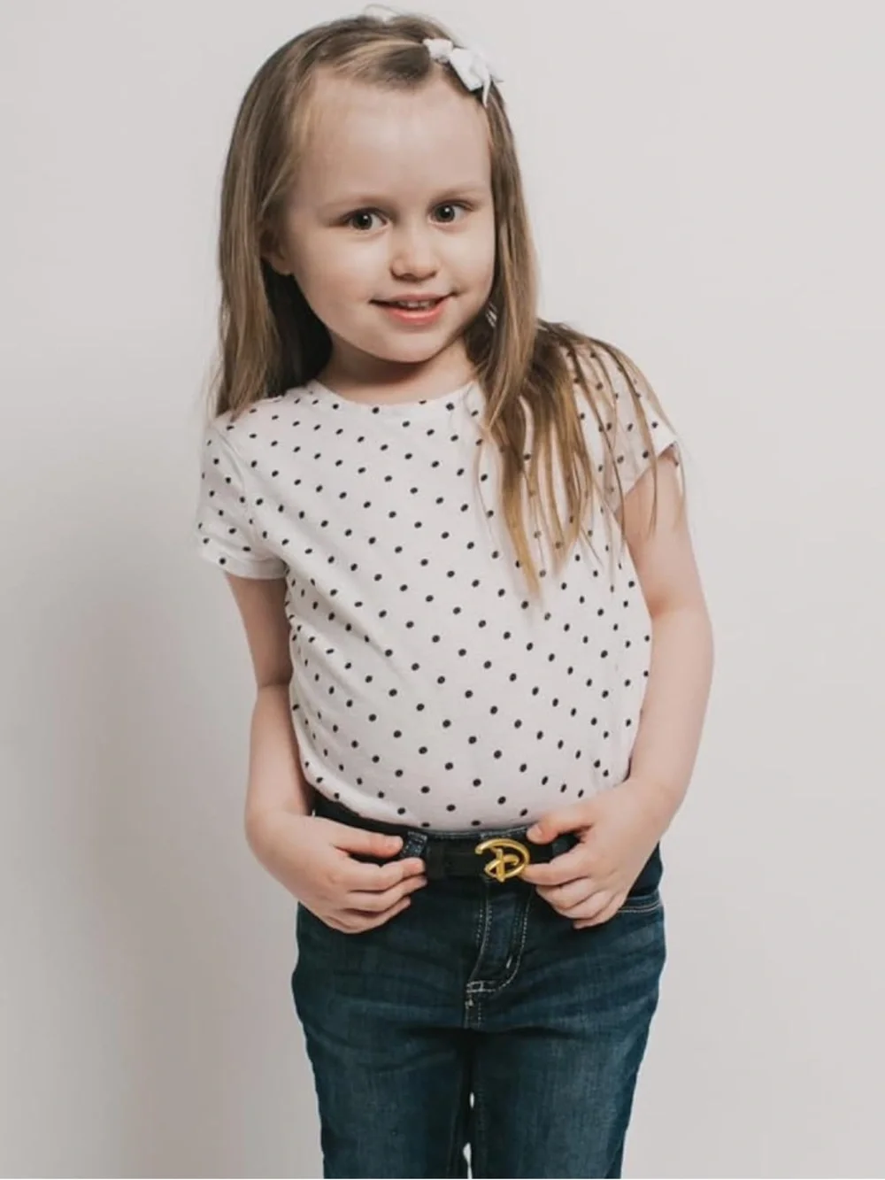 Kids Disney Belt with Gold Logo Buckle